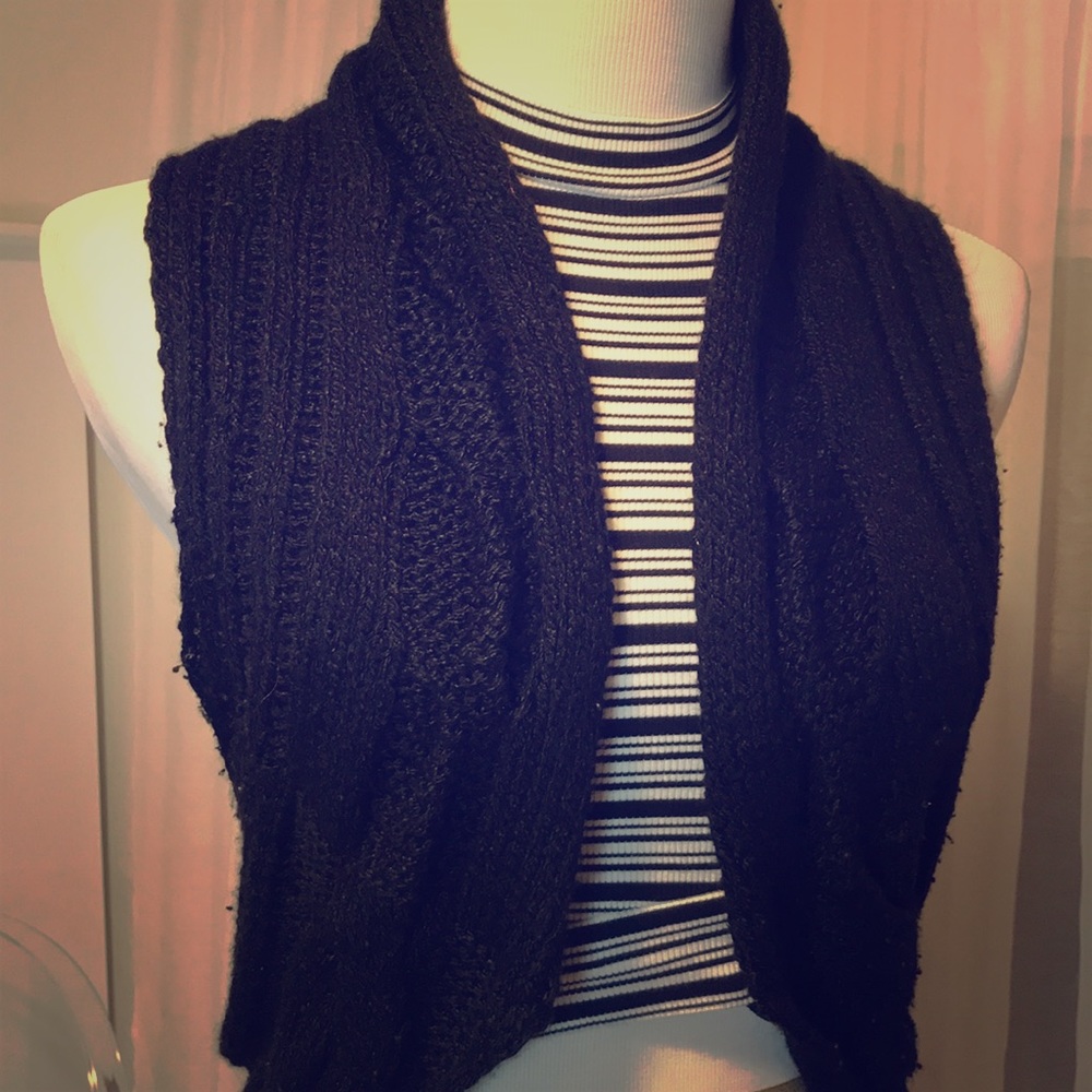 Black sweater vest